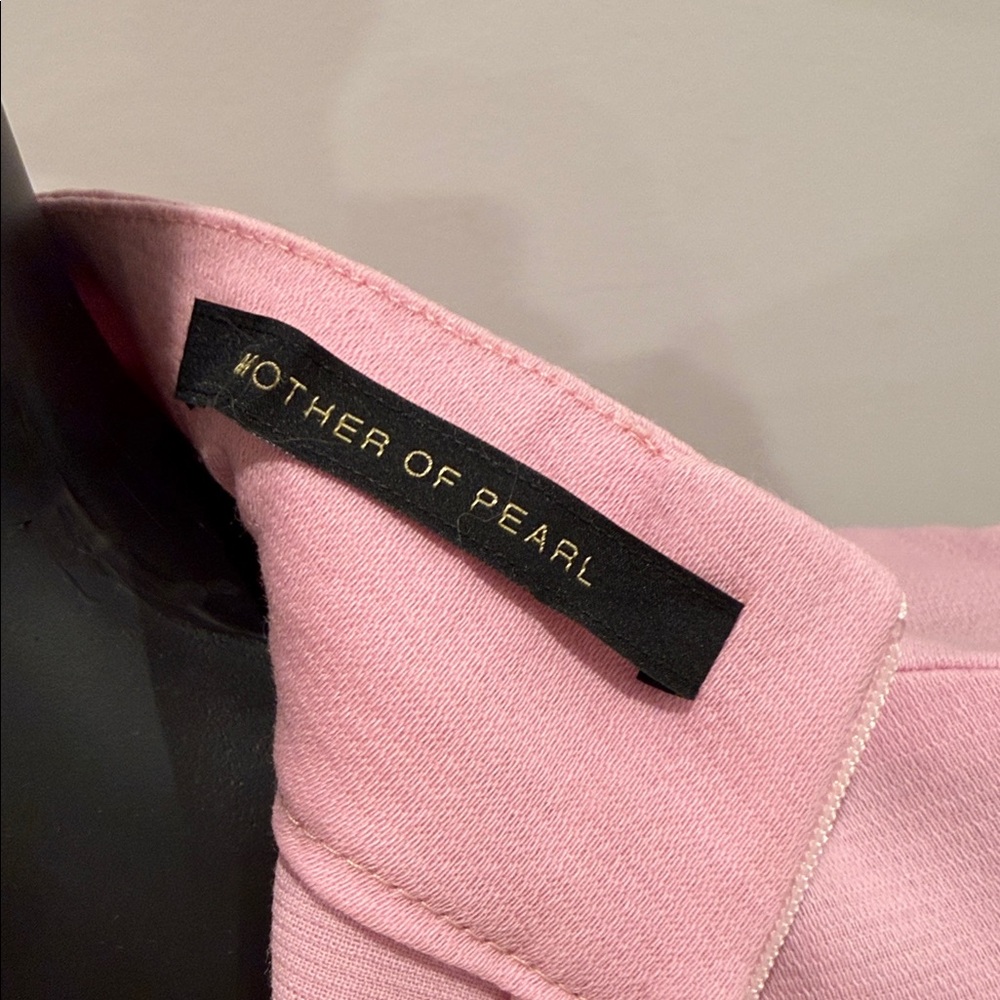 Mother of Pearl Pink Wool Tie-Neck Blouse – Size US 6 – Made in Portugal NEW - Picture 10 of 13